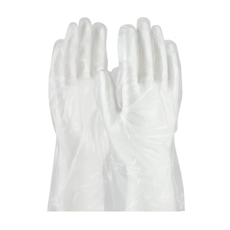 Pip Food Grade Disposable Polyethylene Glove with Silky Finish Grip, Clear, 100PK 65-553/S